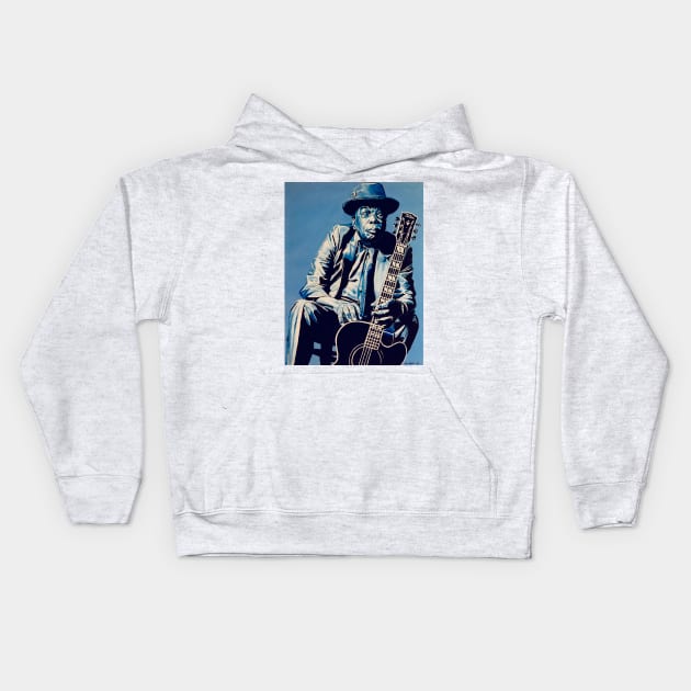 John Lee Hooker Kids Hoodie by BryanWhipple